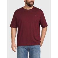 Tommy Hilfiger Mens Big & Tall Essential Regular Fit Cotton T-Shirt - Burgundy