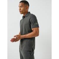 Calvin Klein Jeans Classic Sueded Jersey Badge Polo Shirt - Black