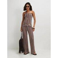 River Island Colour Sl Metallic Stripe Co-Ord Bandeau Top