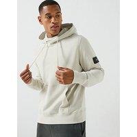 Calvin Klein Jeans Badge Hoodie - Cream