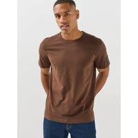 Calvin Klein Jeans Classic Sueded Jersey Badge T-Shirt - Brown