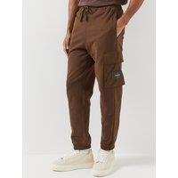 Calvin Klein Jeans Mens Drawcord Waist Cargo Pocket Joggers - Brown