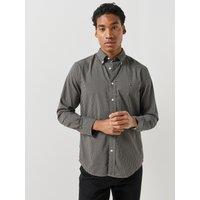 Tommy Hilfiger Flex Poplin Mcr Gingham Regular Fit Shirt - Grey