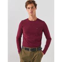 Tommy Hilfiger Stretch Slim Fit Long Sleeve T-Shirt - Dark Red
