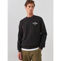 Tommy Hilfiger Hilgifer 1985 Terry Crew Neck Sweatshirt - Black