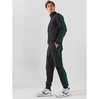 Tommy Hilfiger Men'S Colourblock Tracksuit With Funnel Neck Zip Top - Black/Green