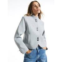 River Island Womens Drummer High Neck Button Front Jacket - Grey