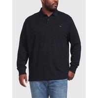 Tommy Hilfiger Mens Big & Tall 1985 Regular Long Sleeve Polo Shirt - Navy