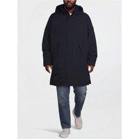 Tommy Hilfiger Mens Big & Tall Tech Water-Repellent Hooded Padded Parka - Navy