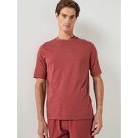Calvin Klein Sport Active Icon Central Logo French Terry T-Shirt - Red