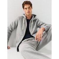 Tommy Hilfiger Men'S Regular Fit Zip Through Hoodie With Drawstring Hood - Grey