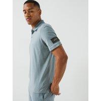 Calvin Klein Jeans Classic Sueded Jersey Badge Polo Shirt - Grey