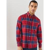Tommy Hilfiger Hero Flannel Tartan Check Regular Fit Shirt - Red