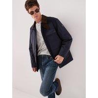 Tommy Hilfiger Men'S Corduroy Collar Padded Ripstop Barn Jacket - Navy