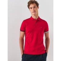 Tommy Hilfiger Liquid Cotton Cuff Slim Fit Polo Shirt - Red