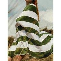 Christy Cabana Stripe Vibrant Velour Cotton Beach Towels