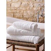 Christy Boho Jacquard Fringed Premium Cotton Bathroom Towels