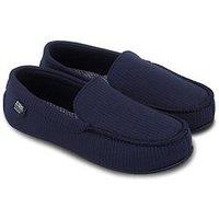 Totes Isotoner Totes Ribbed Moccasin Slipper - Navy