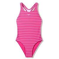 Speedo Junior Girls Print Medalist Swimsuit - Pink