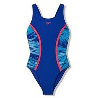 Speedo Girls Hyperboom Splice Muscleback Swimsuit - Navy