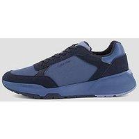 Calvin Klein City Runner Laceup Nylon Suede Trainers - Blue