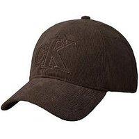 Calvin Klein Men'S Corduroy Logo Embroidered Baseball Cap With Adjustable Closure - Brown