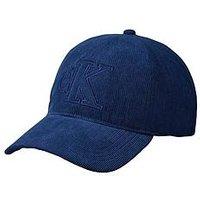 Calvin Klein Corduroy Tonal Logo Baseball Cap - Blue