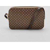 Calvin Klein Emblem Print Elongated Camera Bag - Brown