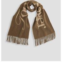 Tommy Hilfiger Pure Wool Woven Logo Scarf - Brown