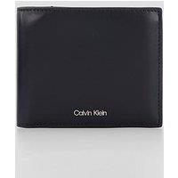 Calvin Klein Men'S Full Grain Leather Billfold Coin Pocket Wallet - Black