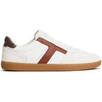 Tommy Hilfiger Mens Tribeca Leather Lace-Up Trainers - White