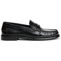 Tommy Hilfiger Brushed Leather Loafers - Black