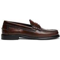 Tommy Hilfiger Brushed Leather Loafers - Brown