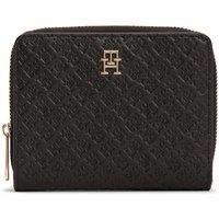 Tommy Hilfiger Hilfiger Icon Debossed Zip-Around Flap Wallet - Black
