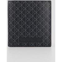 Calvin Klein Emblem Aop Coated Billfold Wallet - Black