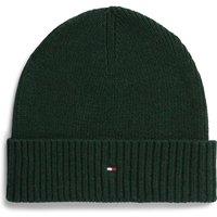 Tommy Hilfiger Men'S Pima Cotton Cashmere Blend Rib Knit Beanie Hat - Green