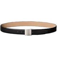 Calvin Klein Dress Plaque Pebble 35Mm Leather Belt - Black