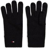 Tommy Hilfiger Hilfiger Flag Embroidery Gloves With Cashmere - Black