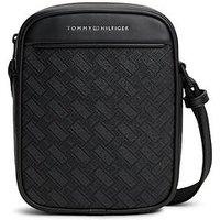Tommy Hilfiger Modern Monogram Mini Reporter Cross Body Bag - Black