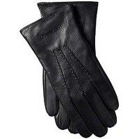 Calvin Klein Classic Pebble Leather Gloves - Black