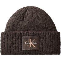 Calvin Klein Womens Brushed Chunky Rib Beanie - Brown