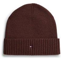 Tommy Hilfiger Men'S Pima Cotton Cashmere Blend Rib Knit Beanie Hat - Red