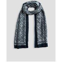 Tommy Hilfiger Monogram Jacquard Scarf - Blue