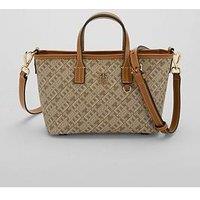 Tommy Hilfiger Th Monoplay Crossbody Tote Bag - Beige