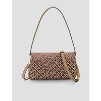 Tommy Hilfiger Monogram Jacquard Convertible Crossbody Bag - Brown