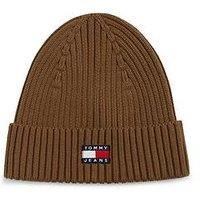 Tommy Hilfiger Heritage Logo Ribbed Knit Beanie - Green
