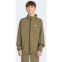 Adidas Junior Boys Tech Apparel Zip Jacket - Green