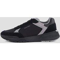 Calvin Klein City Runner Laceup Nylon Suede Trainers - Black