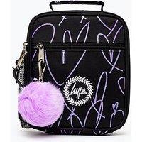 Hype Glitter Scribble Heart Lunch Box - Black/Purple