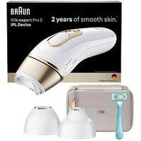 Braun Ipl Silk-Expert Pro 5, At Home Hair Removal, 3 Attachment Heads, Pl5351